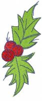 Christmas red berries free embroidery design