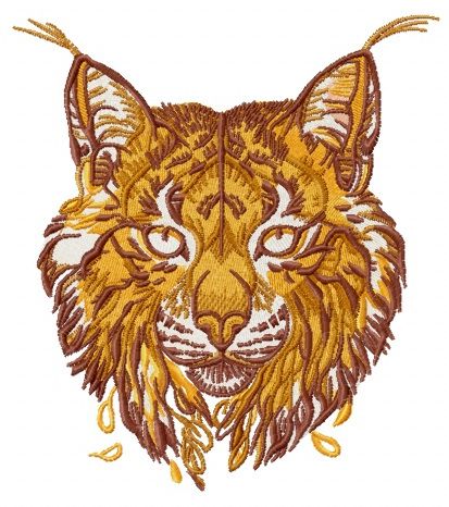 Lynx machine embroidery design
