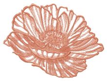 Blooming flower embroidery design