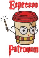 Espresso Patronum embroidery design