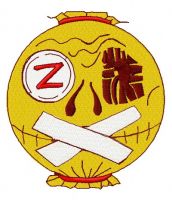 Silent pumpkin embroidery design