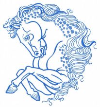 Disobedient horse 2 embroidery design