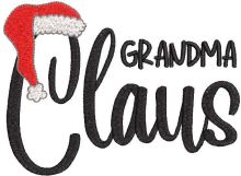 Grandma Claus embroidery design