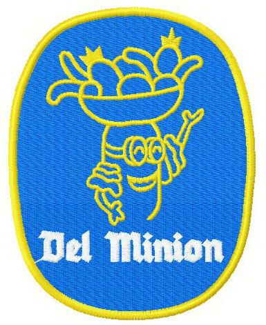 Del Minion badge machine embroidery design