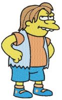 Nelson Muntz embroidery design