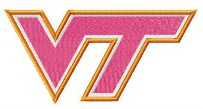 Virginia Tech Hokies logo machine embroidery design