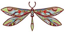 Mosaic dragonfly 2 embroidery design