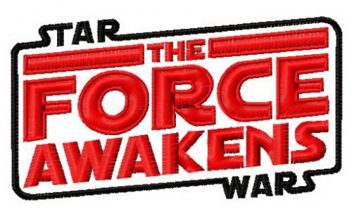 Star Wars The force awaken machine embroidery design