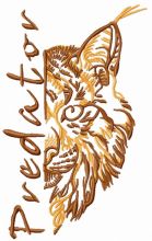 Predator lynx embroidery design