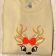 Shirt with christmas reindeer embroidery design
