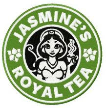 Jasmine's royal tea embroidery design