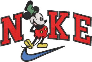 Nike Retro Mickey embroidery design