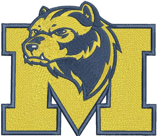 Logo of Michigan Wolverines machine embroidery design