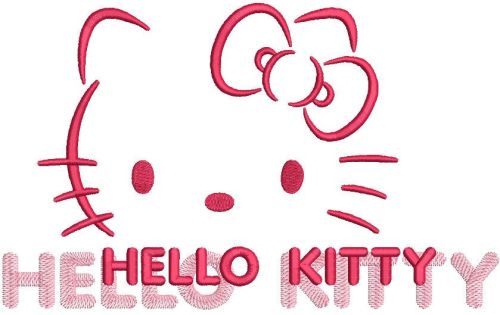 Hello Kitty free embroidery design