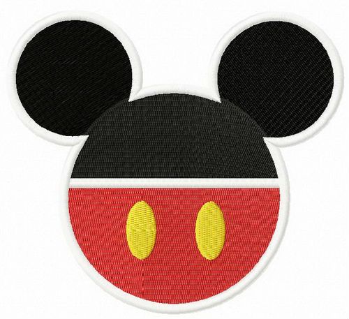 Mickey emblem machine embroidery design