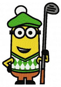 Golfing Minion 2 embroidery design