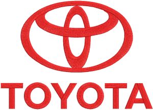 Toyota classic logo embroidery design
