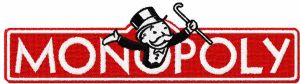 Monopoly game logo embroidery design
