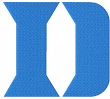 Duke University D Logo embroidery design