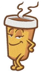 Hot coffee 3 embroidery design