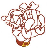 Donald's present 3 embroidery design