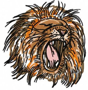 Lion 5 embroidery design