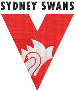 Sydney Swans Alternative Logo embroidery design