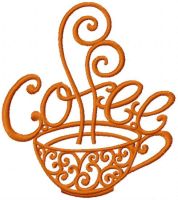 Vintage coffee free embroidery design