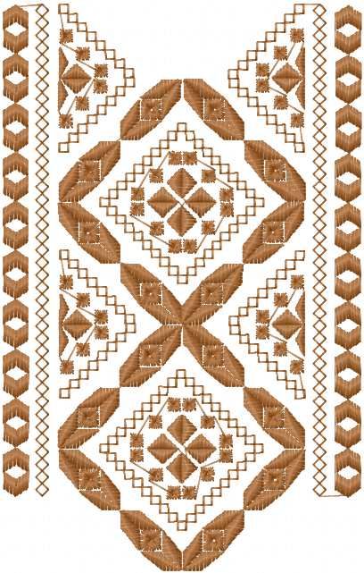 brown border decoration free embroidery design