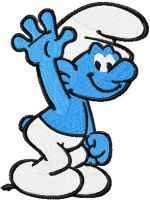 Smurf Happy embroidery design