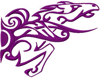 free tribal horse embroidery design