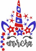 Americorn embroidery design