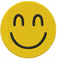 Simple smile free embroidery design