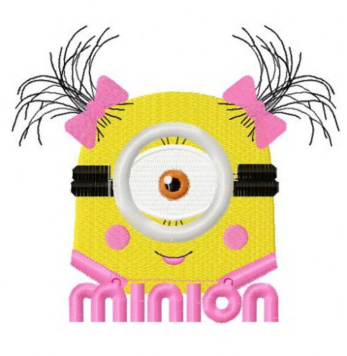 Cute Minion 2 machine embroidery design