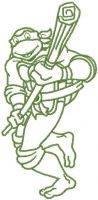 Donatello attacks 2 embroidery design