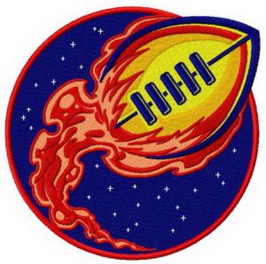 Football comet embroidery design