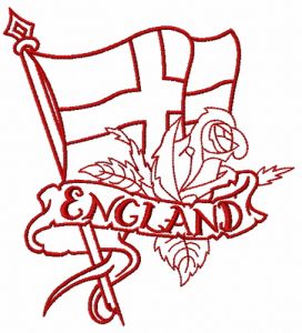 English flag 2 embroidery design