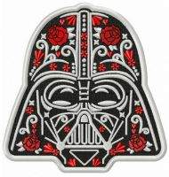 Darth Vader in bloom embroidery design
