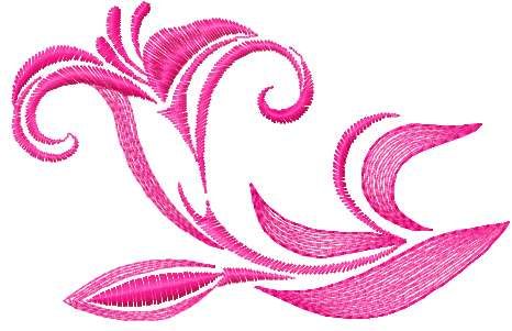 Flower pink decoration free embroidery design