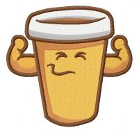 Coffee strong 2 embroidery design