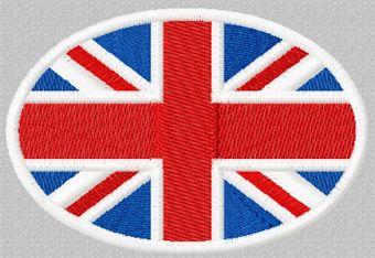 British logo machine embroidery design