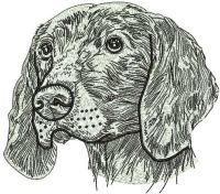 Retriever embroidery design