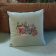 Embroidered cushion with London sketch design
