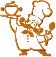 Chef embroidery design