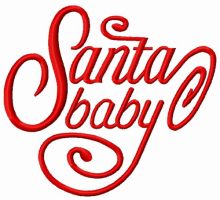 Santa baby embroidery design
