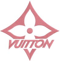Louis Vuitton pink logo embroidery design