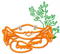 Crab free embroidery design