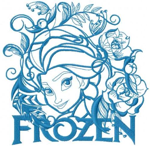 Elsa Frozen decoration embroidery design