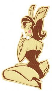 Sexy bunny girl 2 embroidery design
