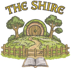 The Shire Hobbit home embroidery design